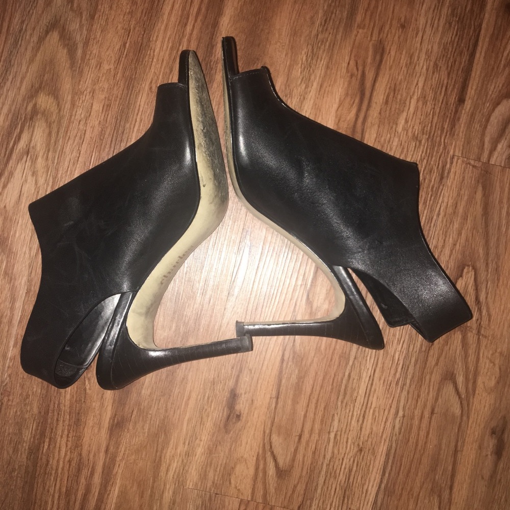 Black Peep toe sling back heels